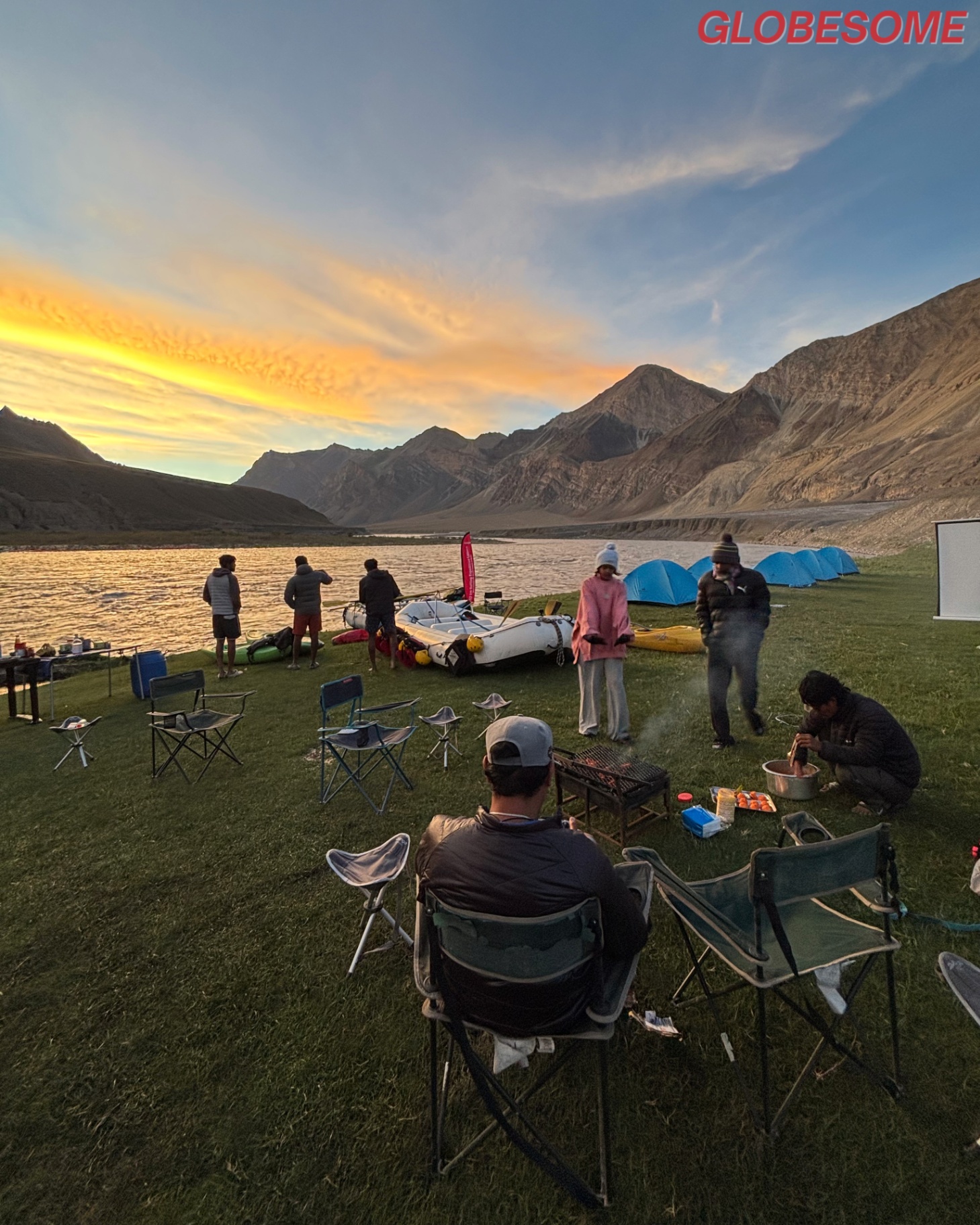 Sunrise camp on the Zanskar