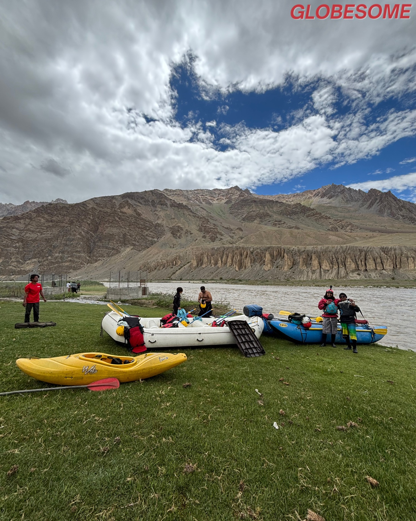 Rafts rigged, kayak ready