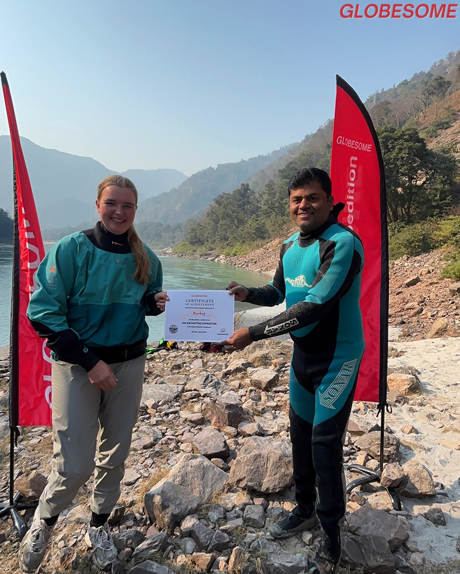 Guide & guest - finish line