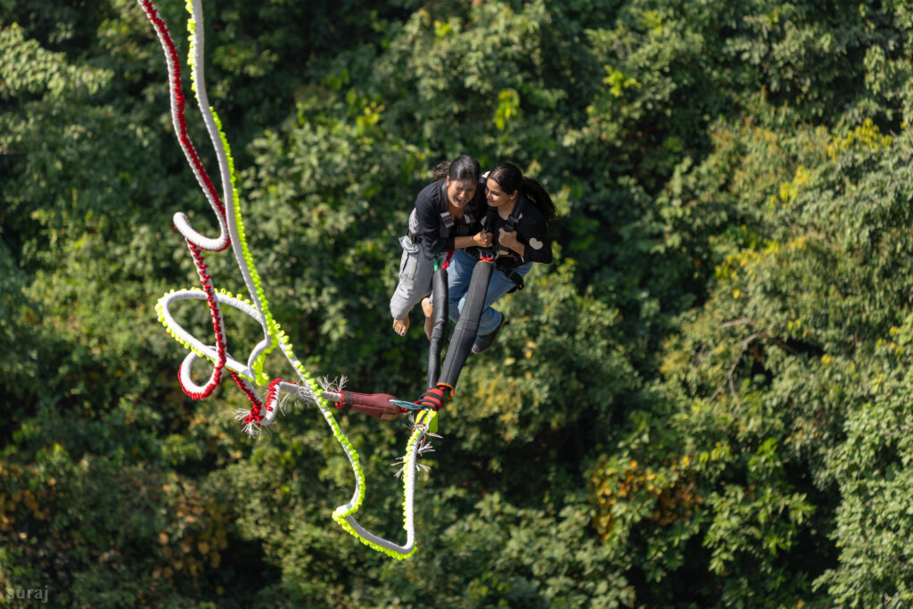 India's highest Couple Bungee Jumping (117m)